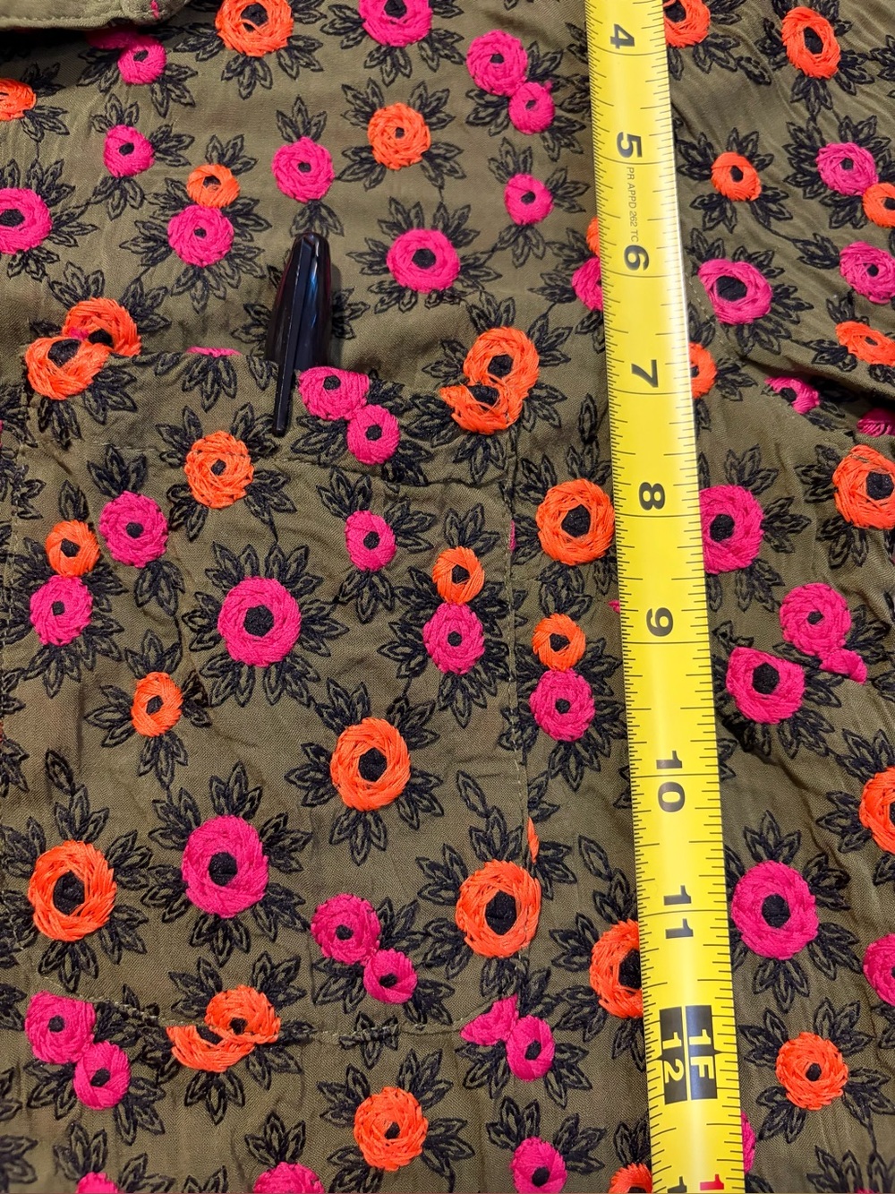 ANTHROPOLOGIE X MAEVE 6 M Embroidered Button Down Floral Blouse - Picture 8 of 9